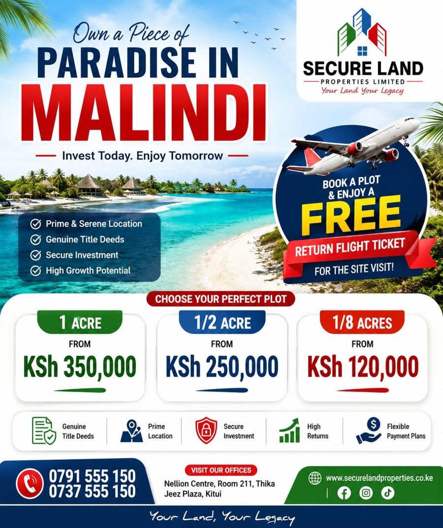 Malindi Paradise offer flyer